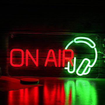ON AIR Neon Sign LED ON AIR Light Sign Decoration Sign Bedroom Bar Club Man Cave Store Studio Party Wall Art Decoration?Red Green?