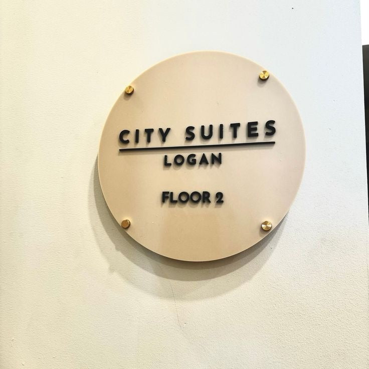 Round Acrylic Name Board - Customization Available
