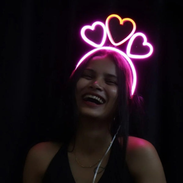 Hearts LED Headband