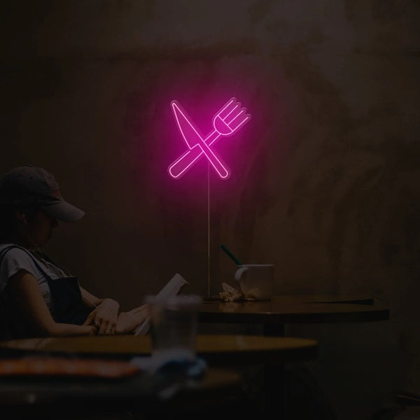 Cutlery Neon Sign