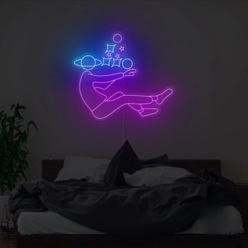 Falling Guy Neon Sign