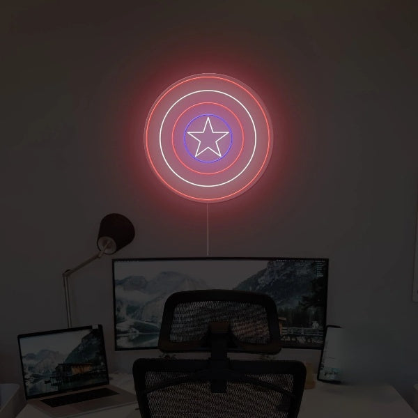 Captain Shield Neon Sign