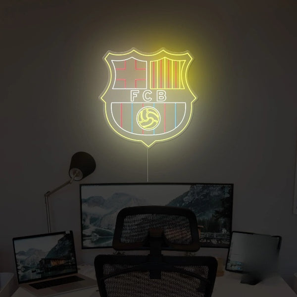 FCB Football Neon Sign