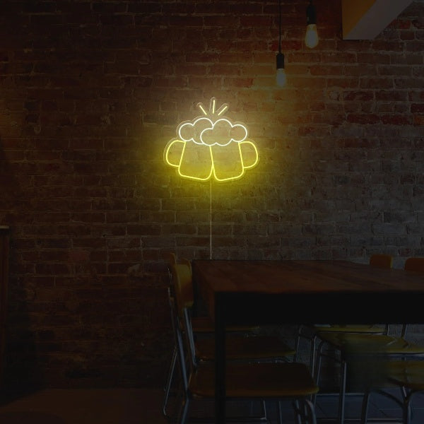 Beer Glasses Neon Sign