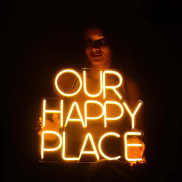 Our Happy Place Neon Light Sign