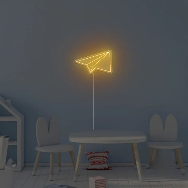 Paper Rocket Neon Sign