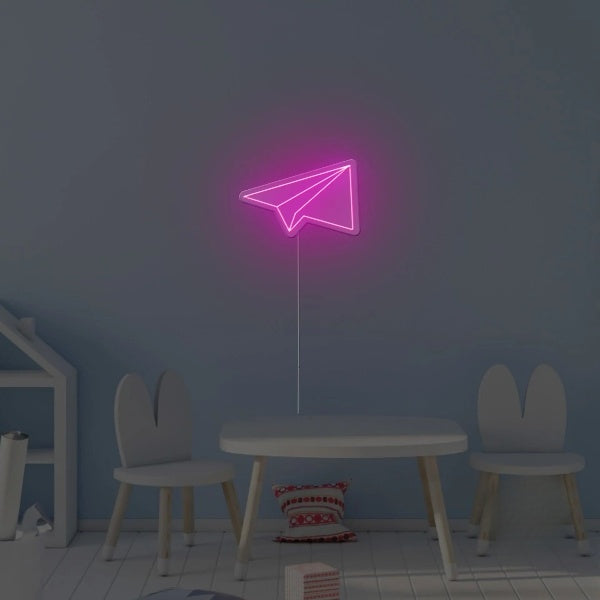 Paper Rocket Neon Sign