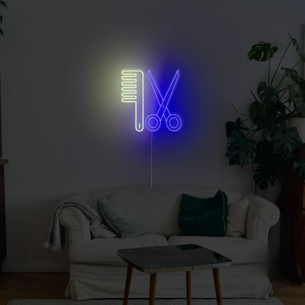 Scissors Comb Neon Sign