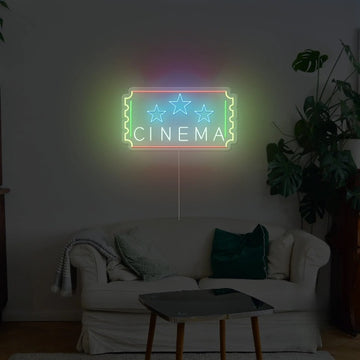 Cinema Ticket Neon Sign