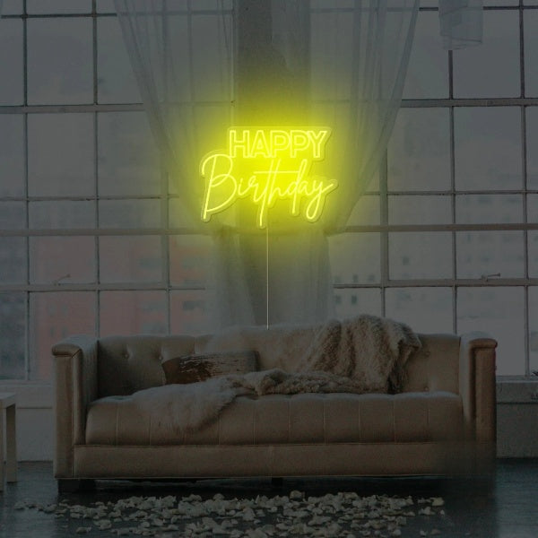 Happy Birthday Neon Sign