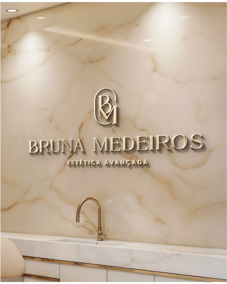 Gold Acrylic Lettering with Business Branding - Customization Available